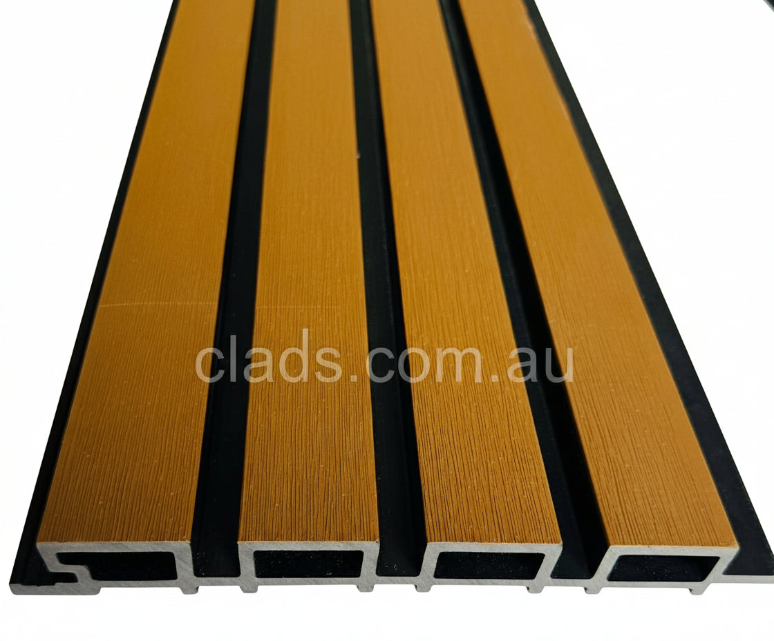 External Half Cladding In Brown 4 Slat 5.8 M - Cladding Supplies Of Australia