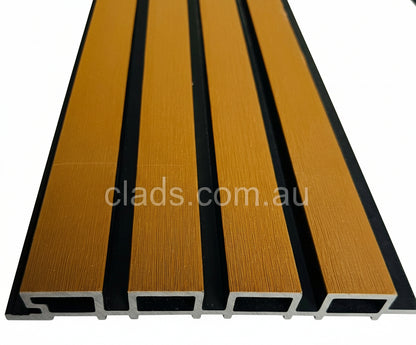 External Half Cladding In Brown 4 Slat 5.8 M - Cladding Supplies Of Australia