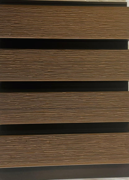 External Half Cladding In Walnut 4 Slat 3 M - Cladding Supplies Of Australia