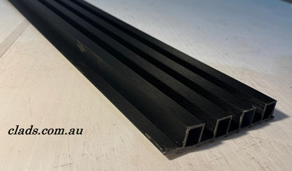 Internal Cladding in Matt Brush Black 4 Slat 2.7 M