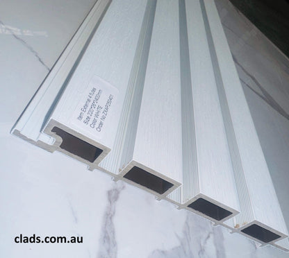 External Cladding White Color 4 Slat 2.4 Meter - Cladding Supplies Of Australia