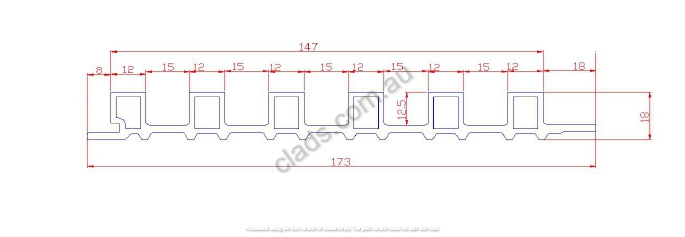 Internal Cladding LK 3008 Color 6 Slat 2.7 Meter