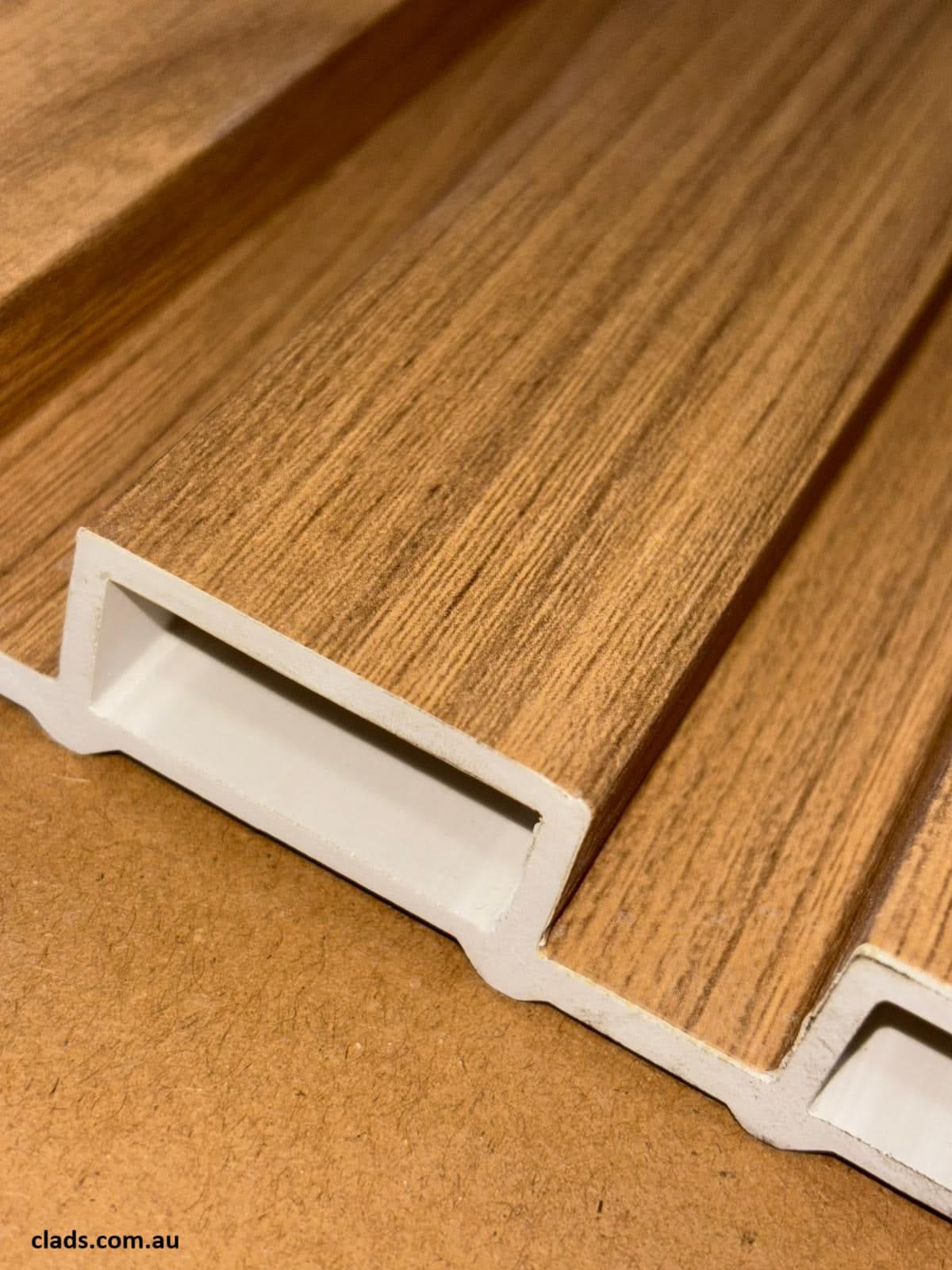 Internal Cladding In 21 MM Teak Big Flute 4 Slat 5.8 M - Cladding Supplies Of Australia