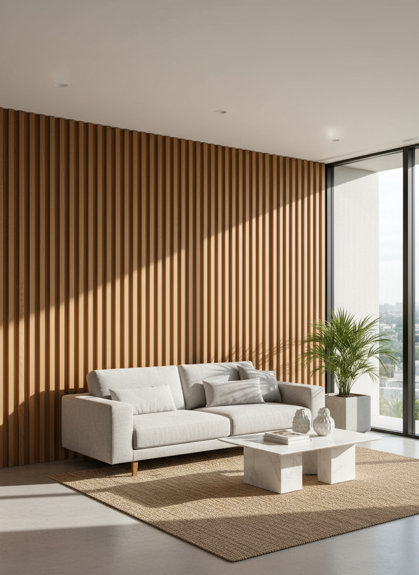 Internal Cladding 24MM In Teak 4 Slat 5.8 M