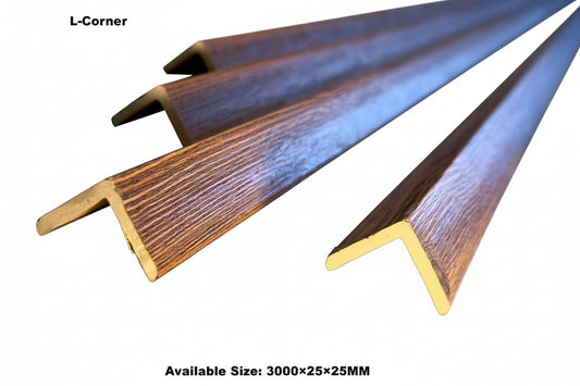 L-shaped internal cladding corner accessory from Cladding Supplies of Australia, designed for seamless wall installation.