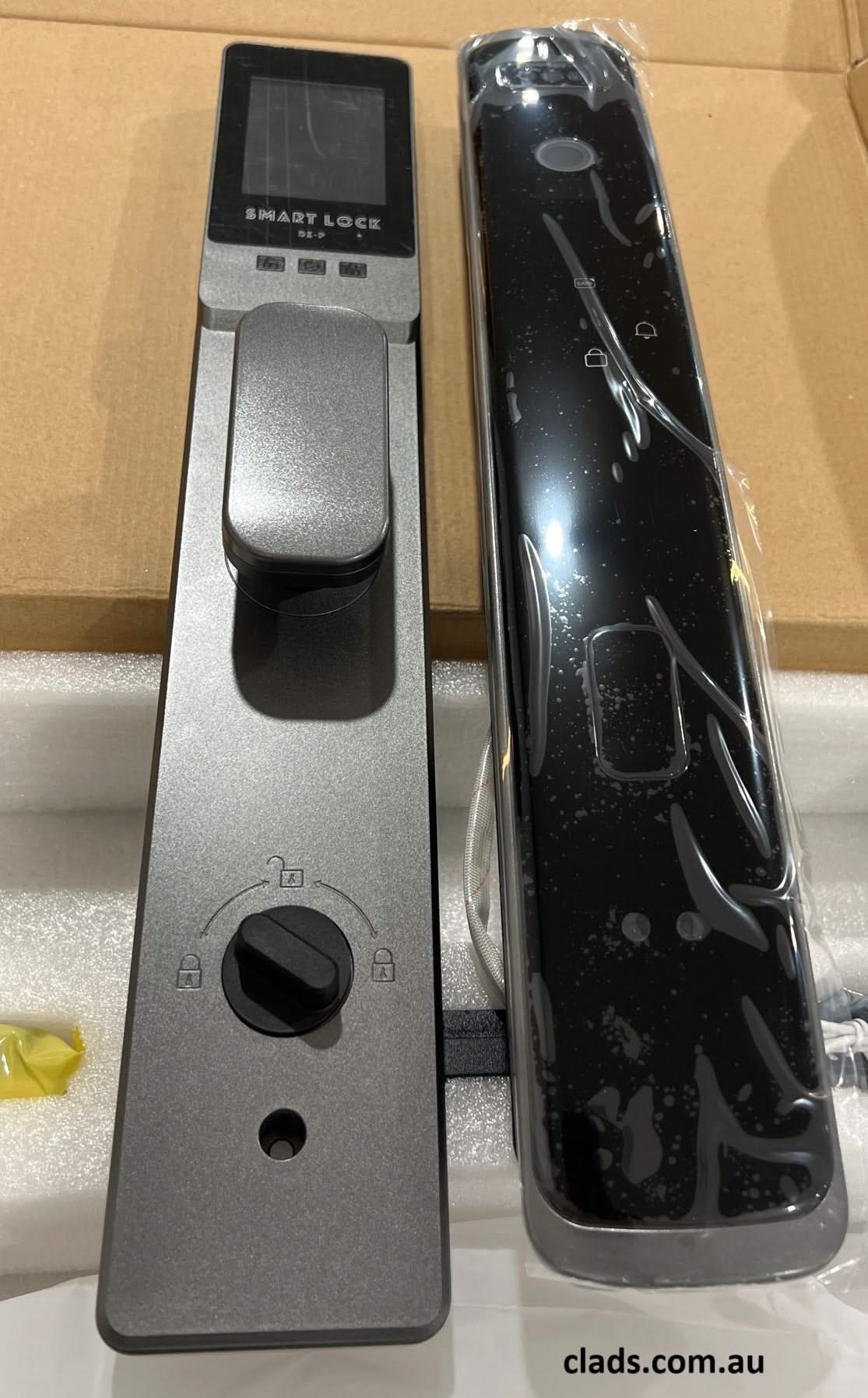 Smart Door Lock Model 6 In Grey & Black - Cladding Supplies Of Australia