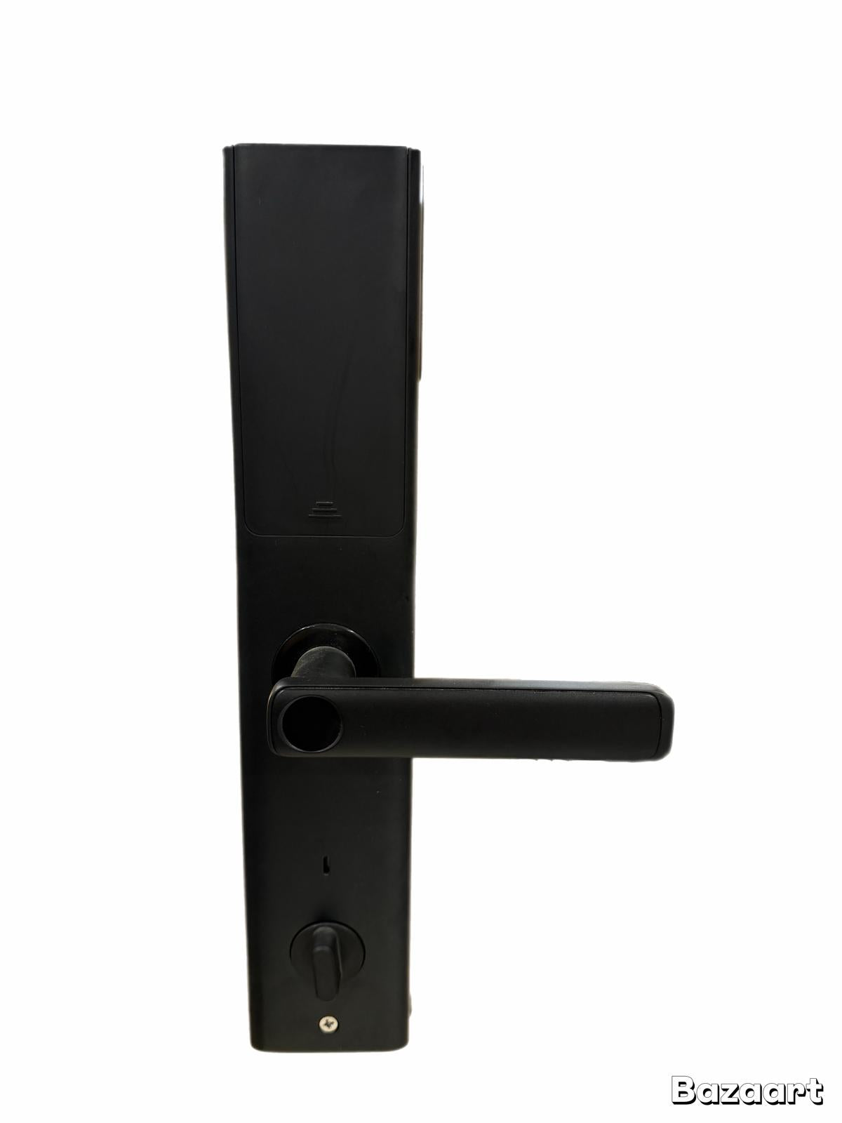 Black Cladding Supplies Australia Smart Door Lock Model Z12 with keypad and modern design installed on a door.