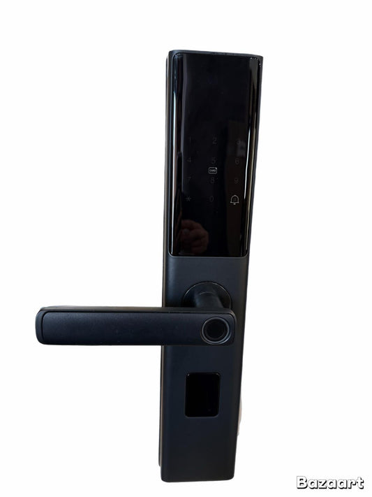 Black Cladding Supplies of Australia Smart Door Lock Model Z12 mounted on a door with keypad and electronic lock features.