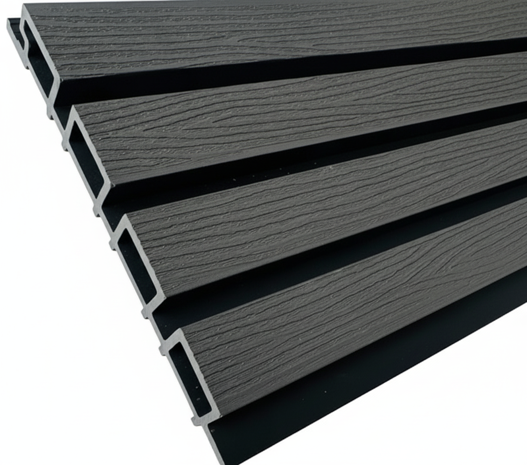 External Half Cladding in Charcoal Grey 4 Slat 5.8 M