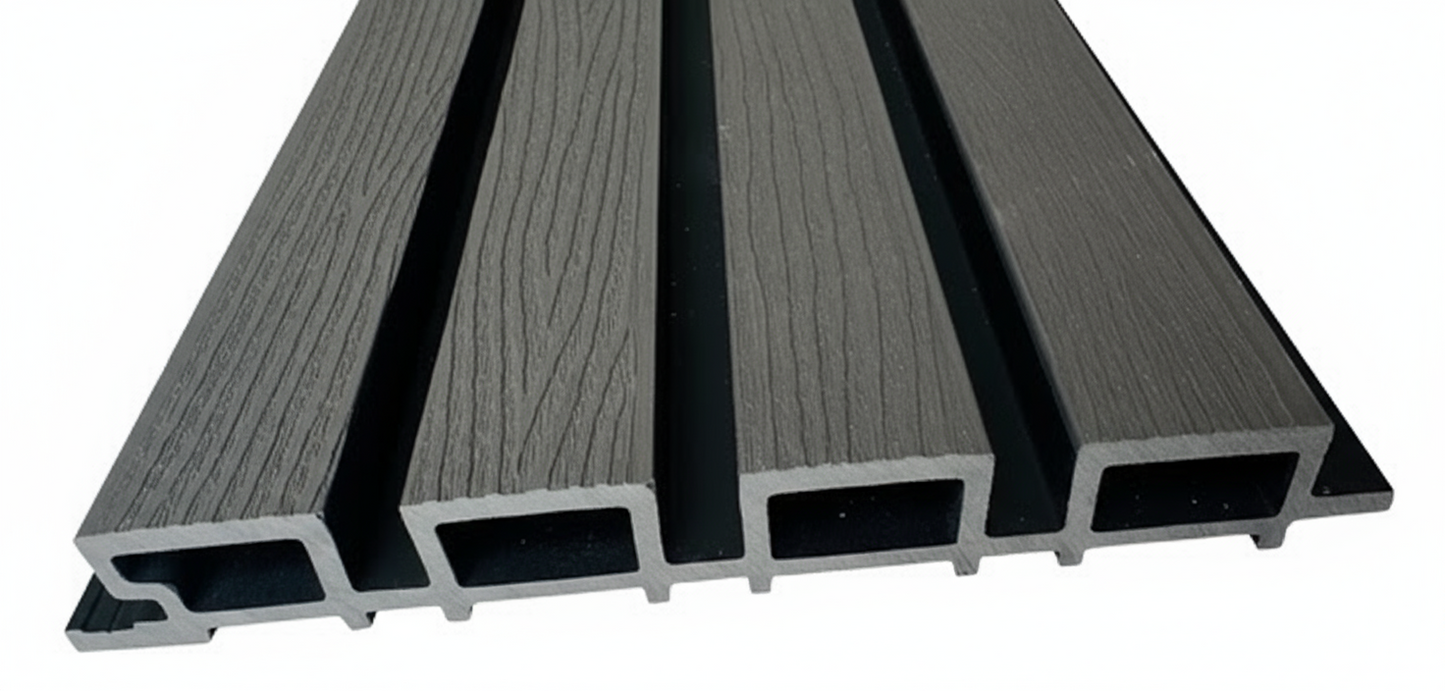 External Half Cladding in Charcoal Grey 4 Slat 5.8 M
