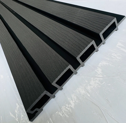 External Half Cladding in Charcoal Grey Tree Pattern 4 Slat 2.7 M