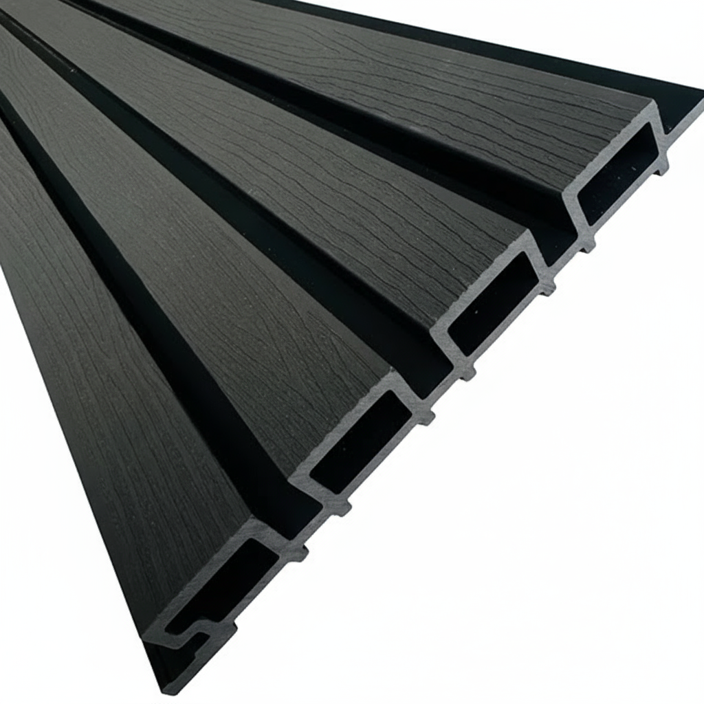 External Half Cladding in Charcoal Grey 4 Slat 5.8 M