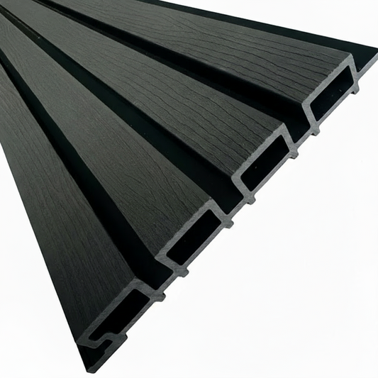 External Half Cladding in Charcoal Grey 4 Slat 5.8 M - Cladding Supplies Of Australia