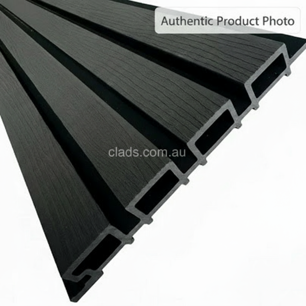 External Half Cladding In Charcoal Grey Tree Pattern  4 Slat 5.8 M