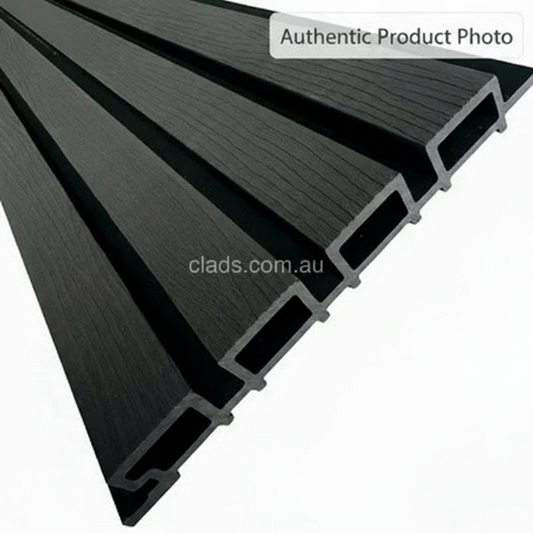 External Half Cladding in Charcoal Grey Tree Pattern 4 Slat 2.7 M