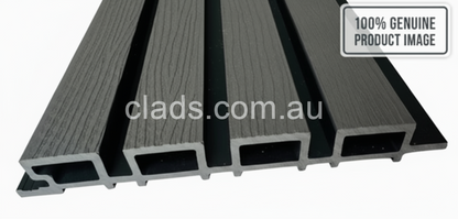 External Half Cladding in Charcoal Grey Tree Pattern 4 Slat 2.7 M - Cladding Supplies Of Australia