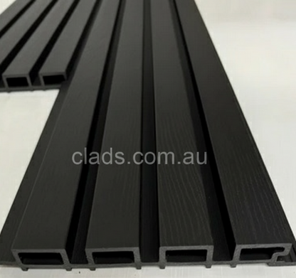 External Cladding In Black 4 Slat 2.4 M - Cladding Supplies Of Australia