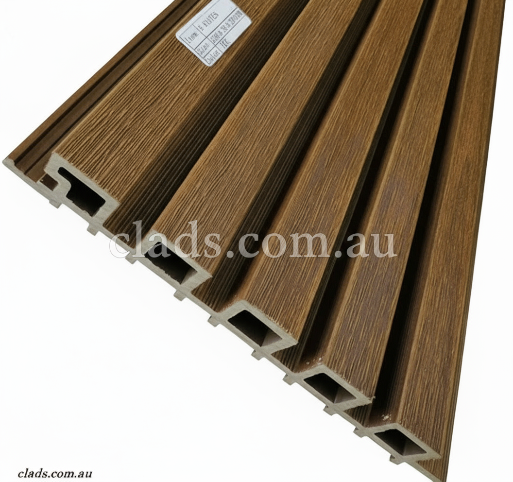 External Cladding In Walnut 5 Slat | Durable Wall Panel Solution