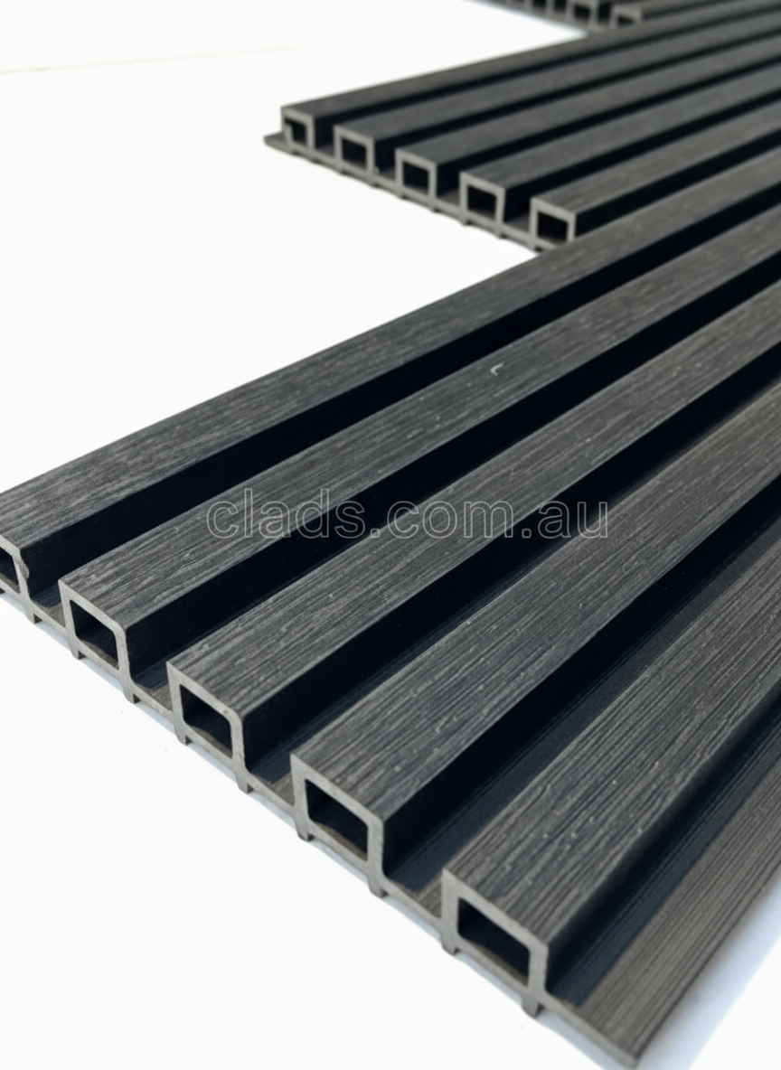 External Cladding In Black 5 Slat 5.8 M - Cladding Supplies Of Australia