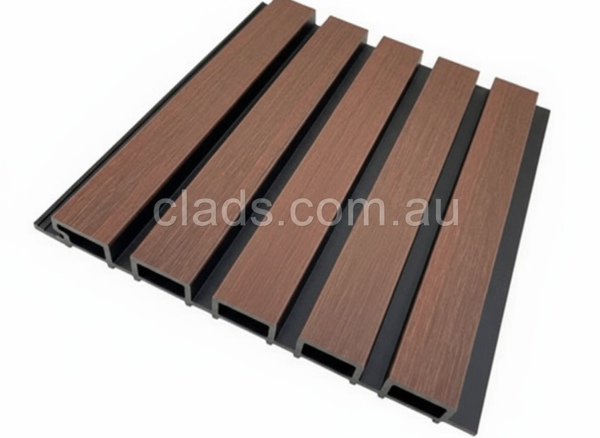 External Cladding In Half Mahogany 4 Slat 5.8 M - Cladding Supplies Of Australia