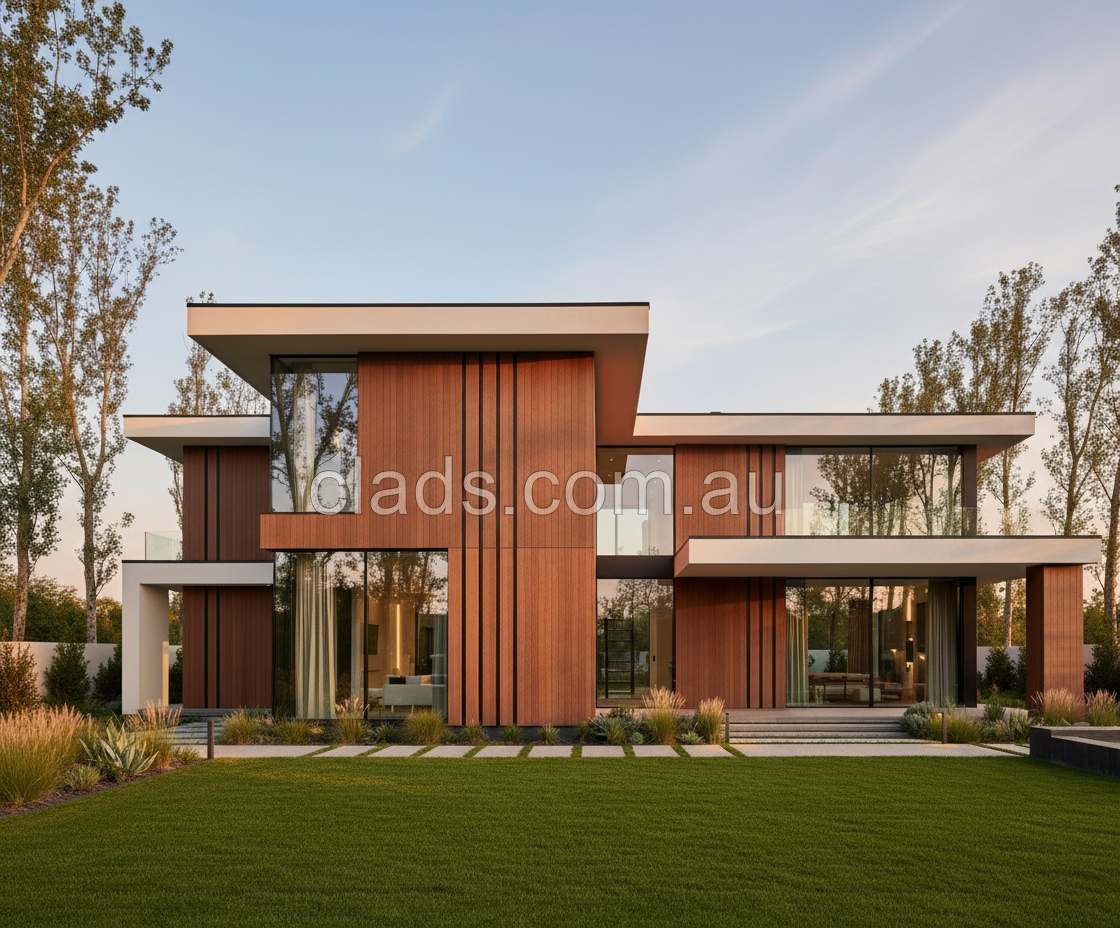 External Cladding In Half Mahogany 4 Slat 5.8 M - Cladding Supplies Of Australia