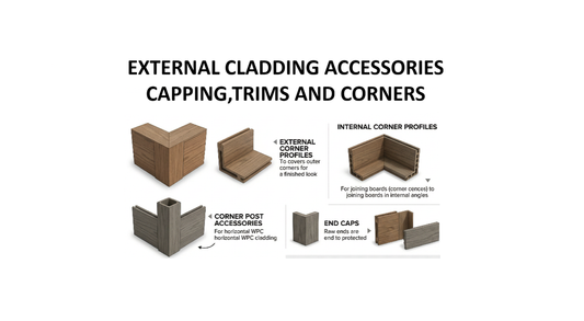 External cladding accessories by Cladding Supplies of Australia, showing various fittings and trims for cladding installation.