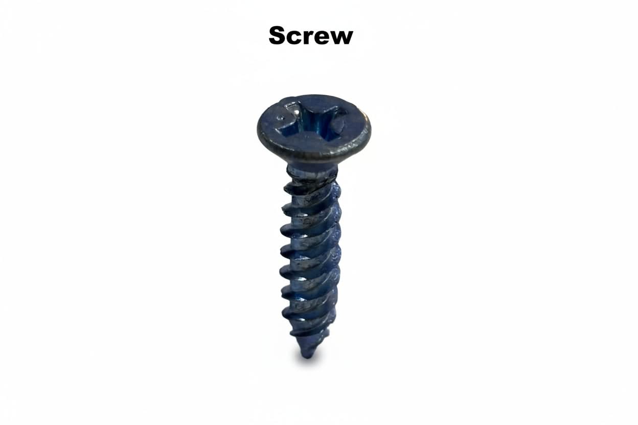 Close-up of a screw used for internal cladding accessories by Cladding Supplies of Australia.