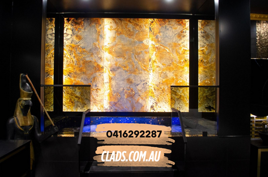 Translucent Stone Cladding Gold Opaque L