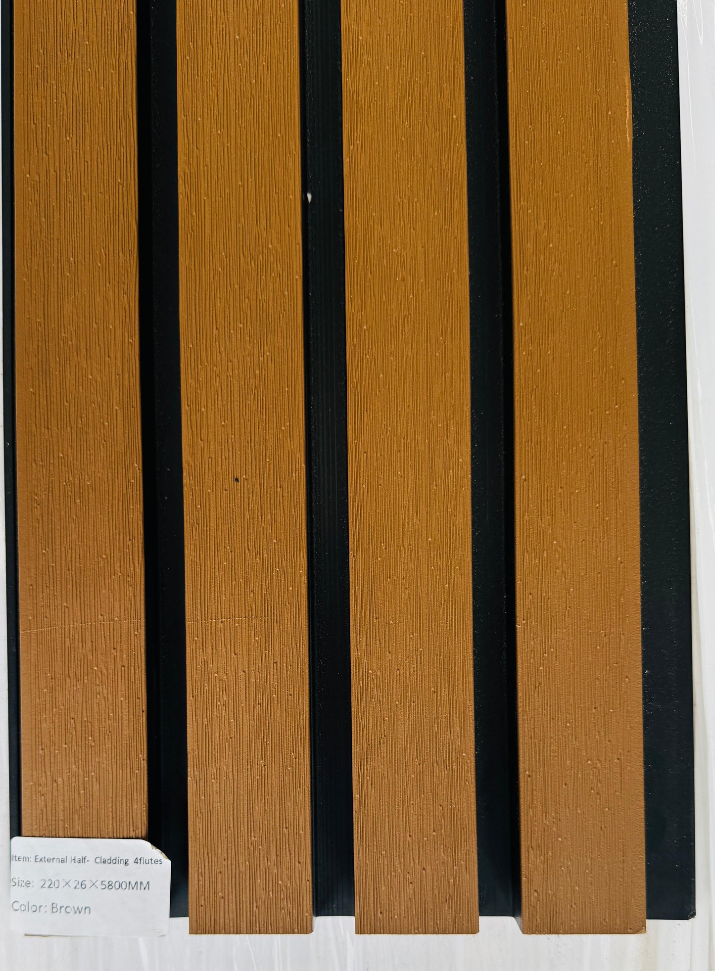 External Half Cladding In Brown 4 Slat 5.8 M