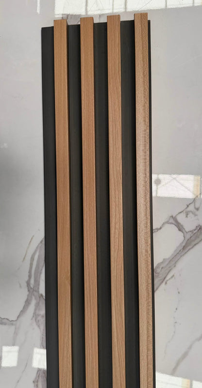 Internal teak half cladding with four slats, 3 meters long, by Cladding Supplies of Australia, showcasing the natural wood finish.