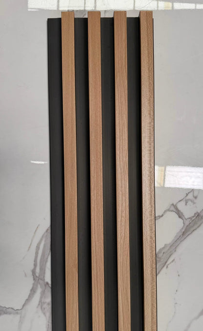 Internal half cladding in teak with four slats, 3 meters long, by Cladding Supplies of Australia, showcasing natural teak wood finish.