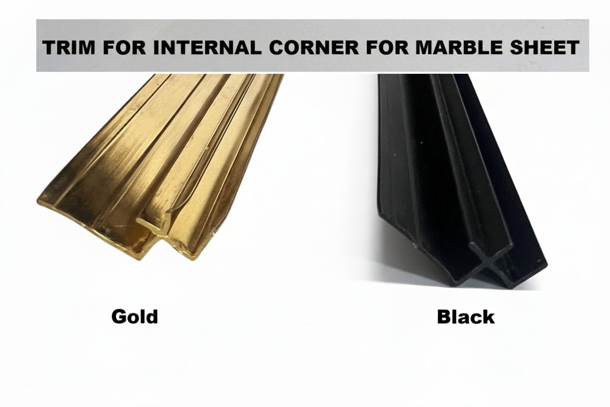 Close-up of stone cladding and marble sheet accessories from Cladding Supplies of Australia, showing textured stone and polished marble surfaces.