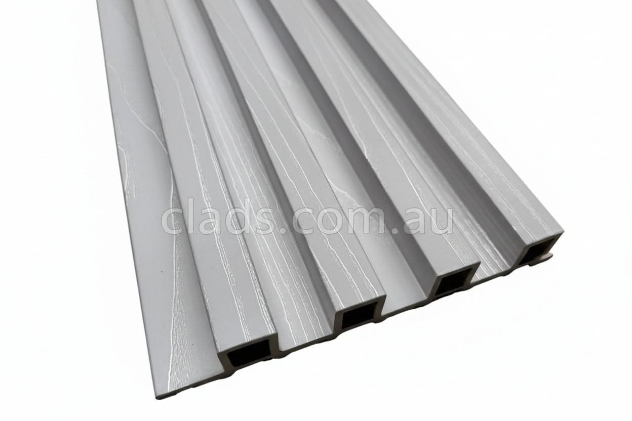 Internal Cladding In 24 MM Snow White 4 Slat 2.7 M - Cladding Supplies Of Australia
