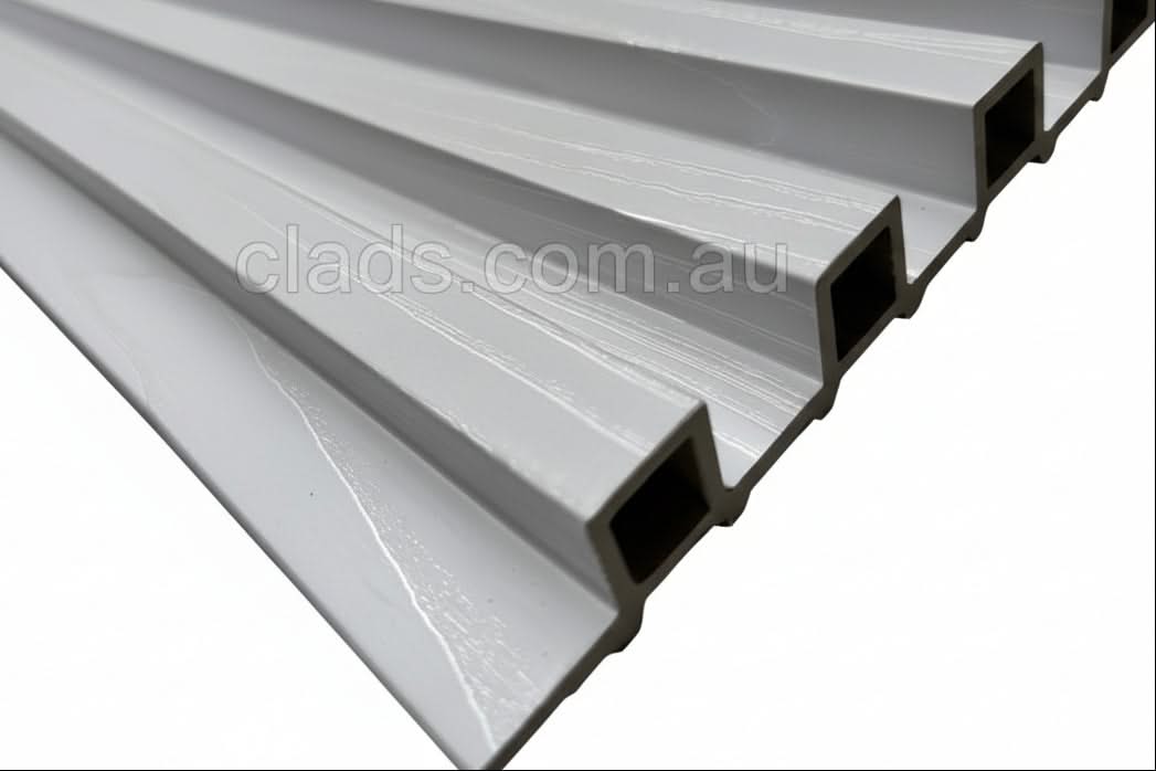 Internal Cladding In 24 MM Snow White 4 Slat 2.7 M - Cladding Supplies Of Australia