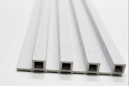 Internal Cladding In 24 MM Snow White 4 Slat 2.7 M - Cladding Supplies Of Australia