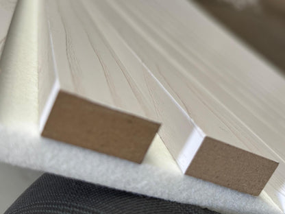 Acoustic Panel/MDF Core 3 Sides Cover In Snow White Mountain 2.7 M - Cladding Supplies Of Australia