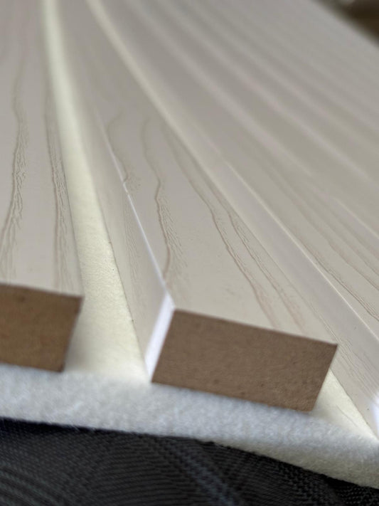 Acoustic Panel/MDF Core 3 Sides Cover In Snow White Mountain 2.7 M - Cladding Supplies Of Australia