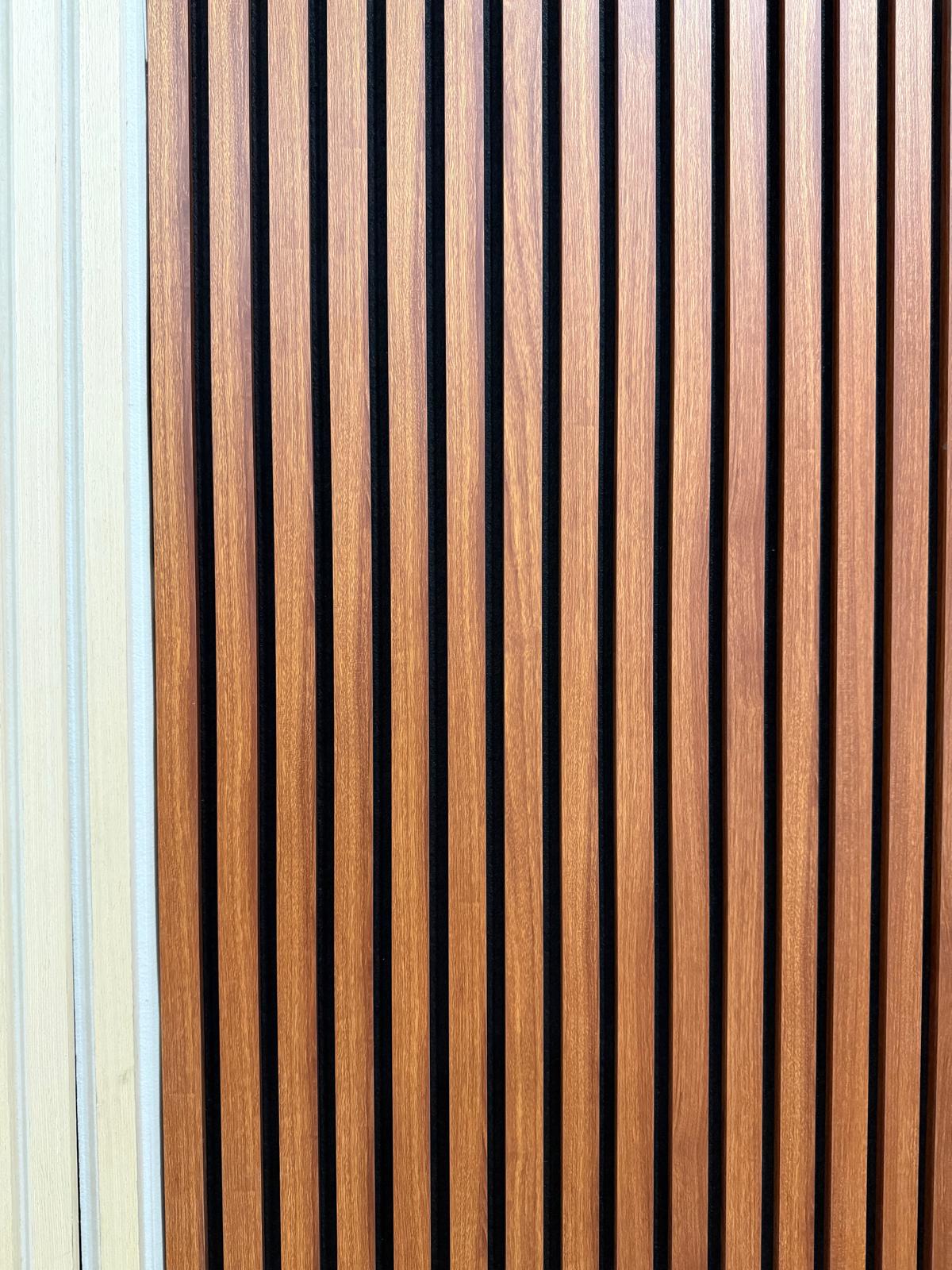 Acoustic Panel/MDF Core 3 Sides Cover In Golden Silk Wood 2.7 M - Cladding Supplies Of Australia