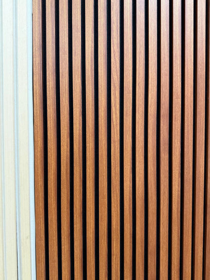 Acoustic Panel/MDF Core 3 Sides Cover In Golden Silk Wood 2.7 M - Cladding Supplies Of Australia