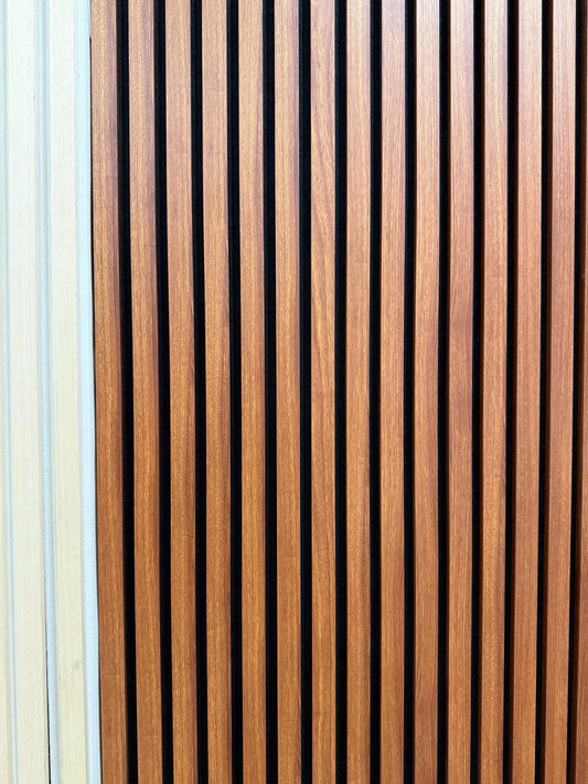 Acoustic Panel/MDF Core 3 Sides Cover In Golden Silk Wood 2.7 M - Cladding Supplies Of Australia