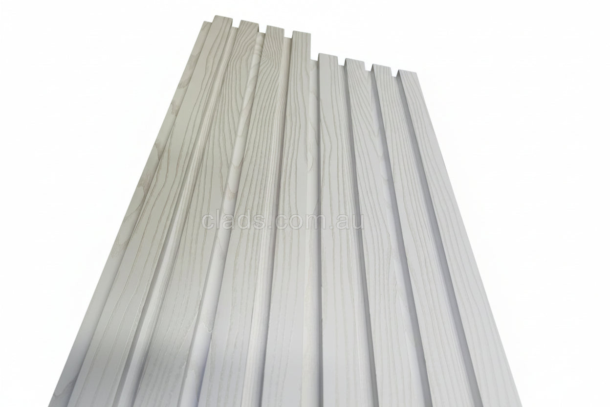 Internal Cladding In 21 MM White Big Flute 4 Slat 5.8 M - Cladding Supplies Of Australia