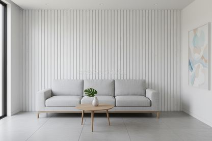 Internal Cladding In 21 MM White Big Flute 4 Slat 5.8 M - Cladding Supplies Of Australia