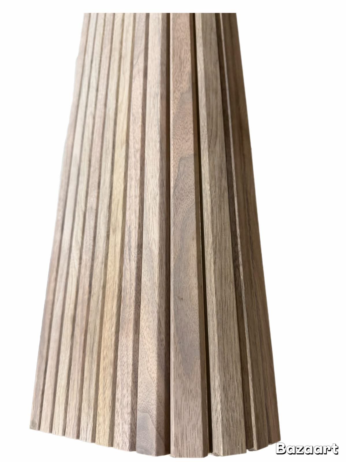 Flexible MDF batten cladding in Light Walnut Oak finish, suitable for internal wall decor by Clads Australia.
