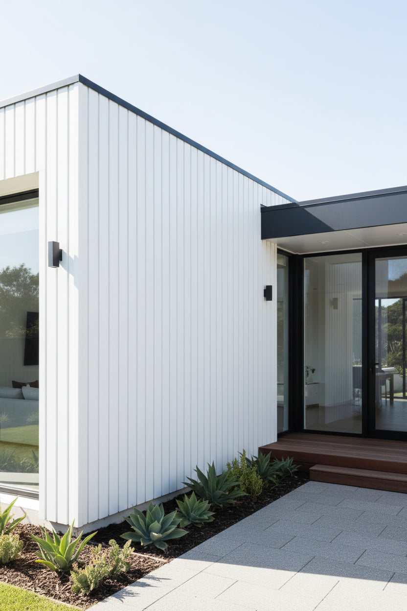 External Cladding In Nordic white 4 Slat