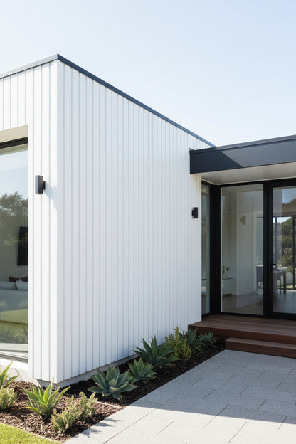 External Cladding In Nordic white 4 Slat