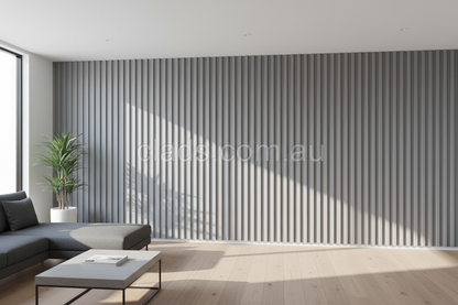 Internal Cladding 24MM Grey Small Flute 4 Slat 2.7 M - Cladding Supplies Of Australia