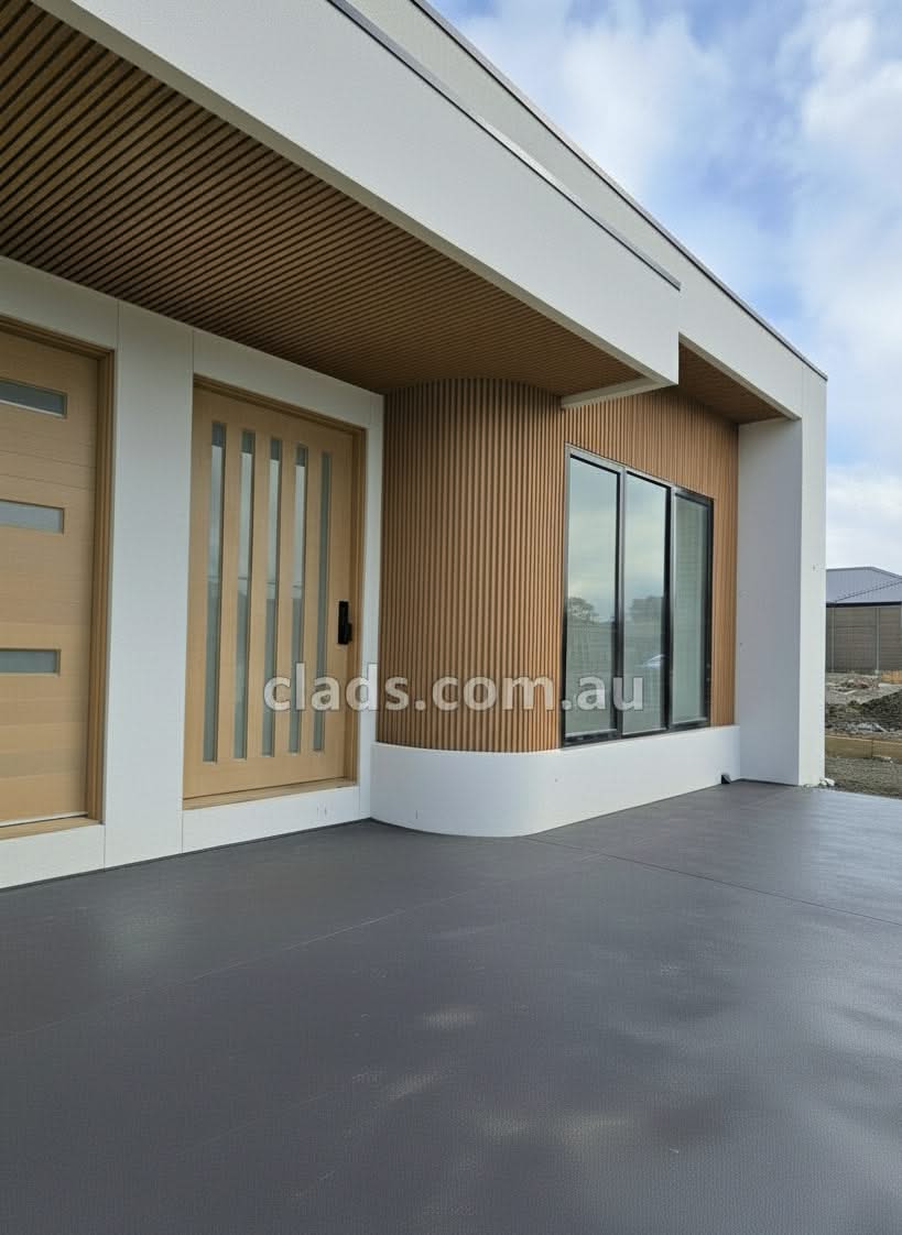 External Cladding In Light Teak 4 Slat 3 M - Cladding Supplies Of Australia