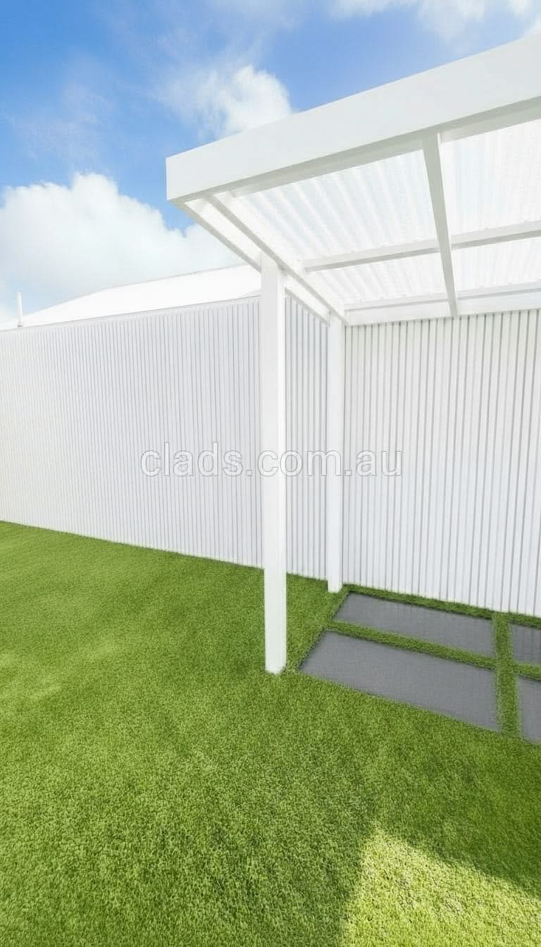 External Cladding White Color 4 Slat | Cladding Supplies Of Australia