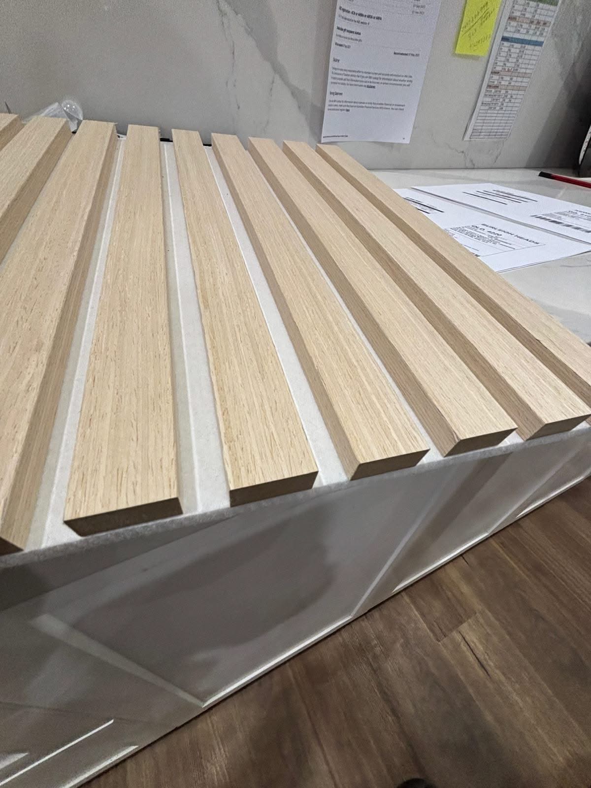 Acoustic Panel White Oak 3 Sides Cover White Oak - Cladding Supplies Of Australia