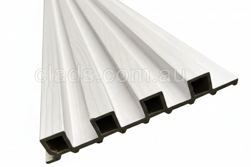 Internal Cladding In 24 MM Snow White 4 Slat 2.7 M - Cladding Supplies Of Australia